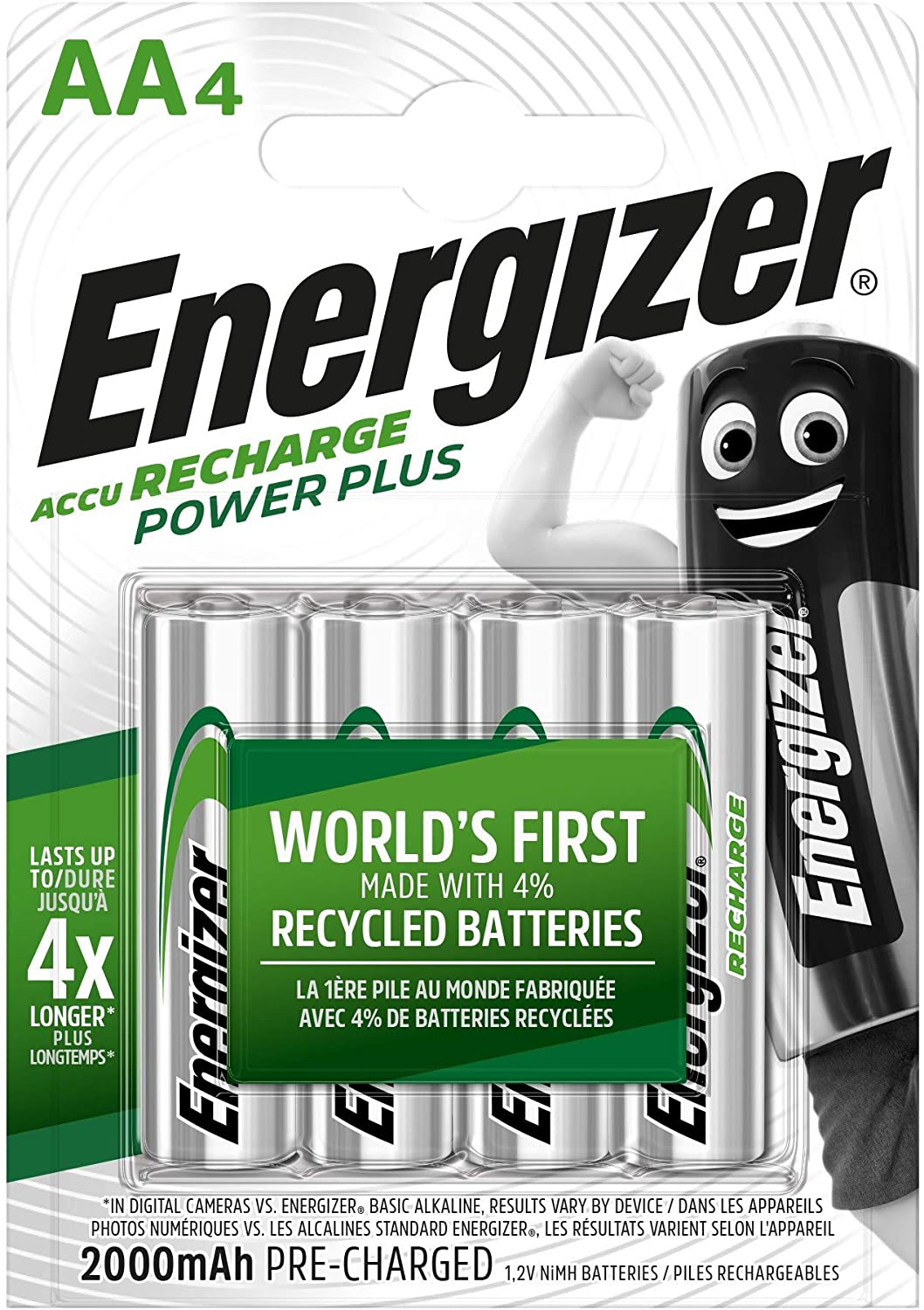 Piles rechargeables écologiques Energizer Power Plus AA x8 : Test et avis