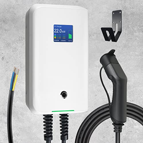Green Wallbox Support de câble de Charge Type 2, Support Mural pour  Voiture électrique avec fiche IEC 62196-2, Support Type 2