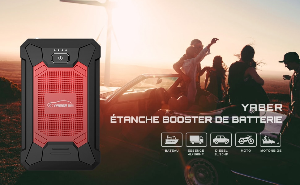 YABER Booster Batterie, 1200A 15000mAh Booster Batterie Voiture